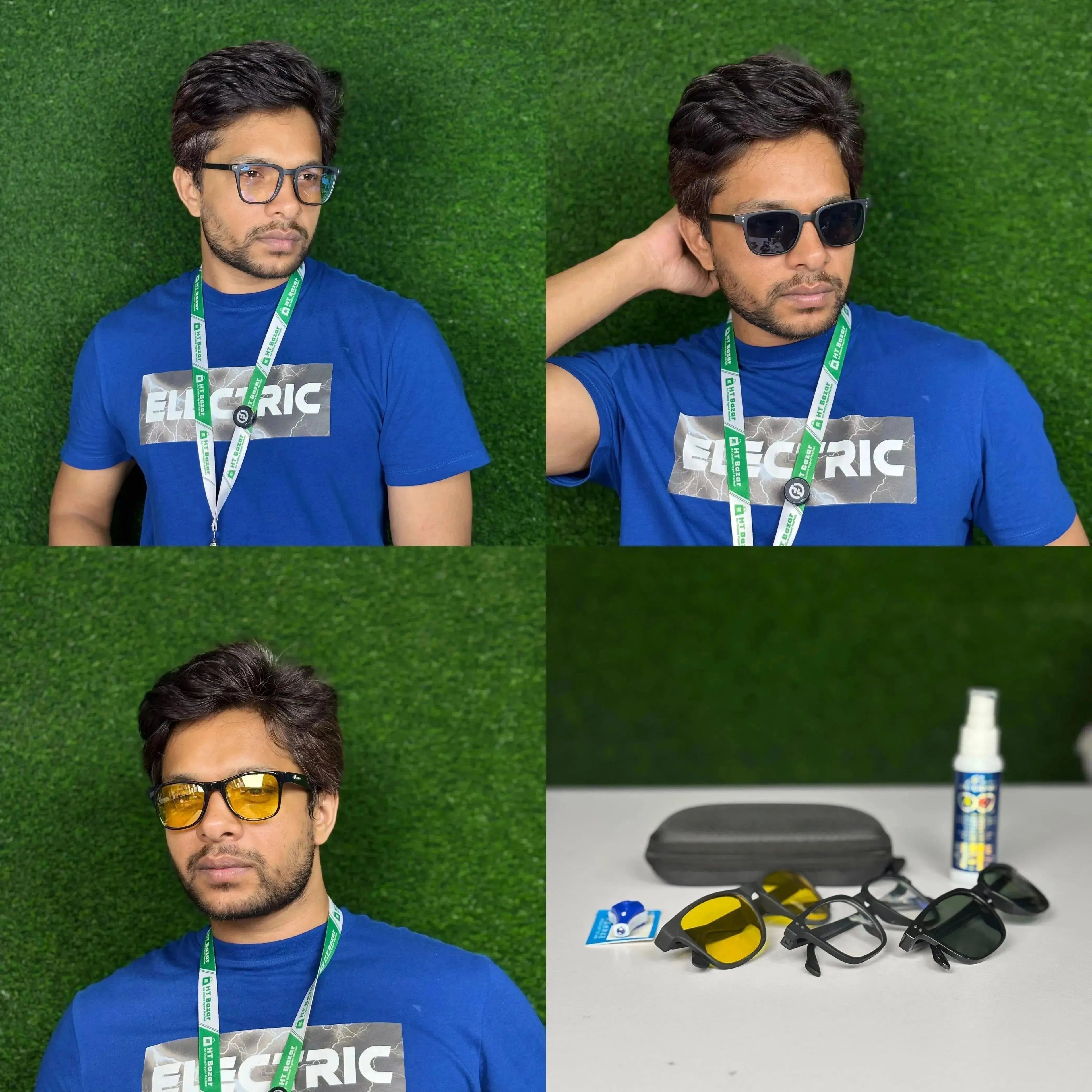 ৭৯০ টাকায় ১টি ব্লু-কাট চশমা, ১টি সানগ্লাস, ১টি নাইট ভিশন চশমা, লেন্স ক্লিনার এবং টেস্টিং কিট