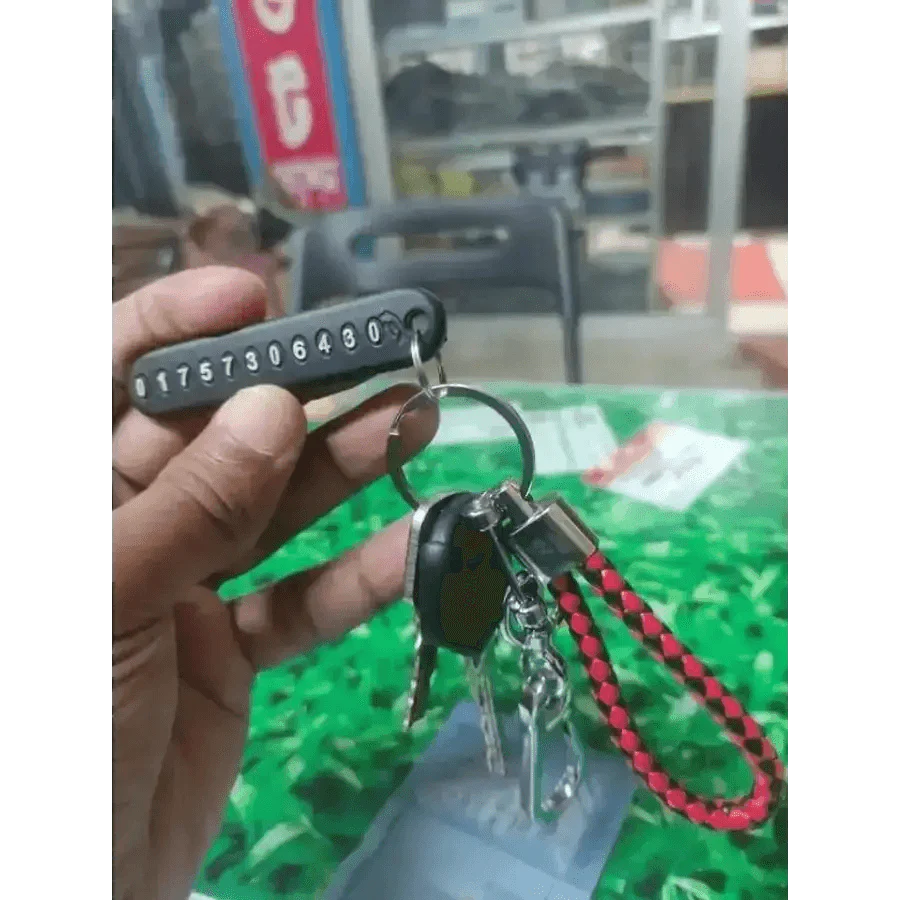 Key Ring with Phone Number