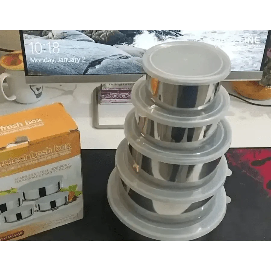 Stainless Steel Food Box 5 in 1