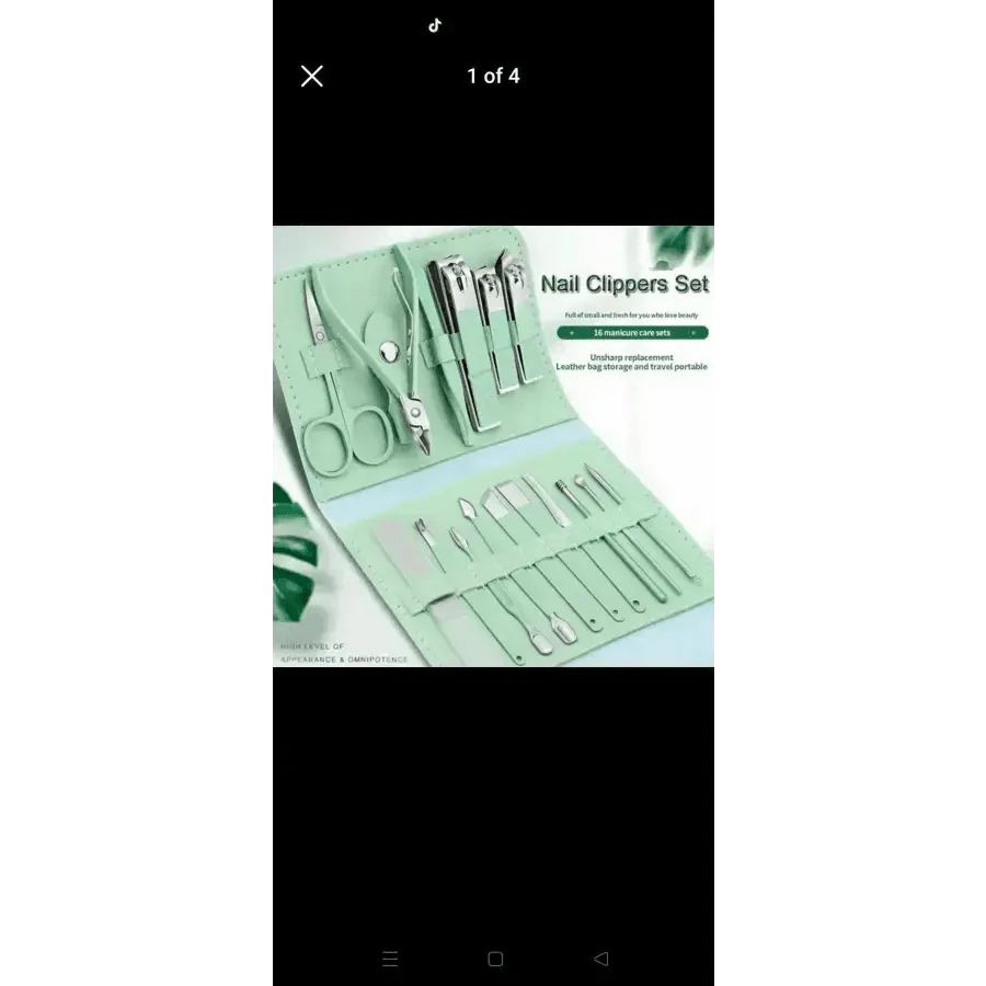 Stainless Steel Nail Cutter Tool Set 16pcs/set