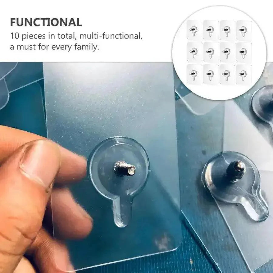 Transparent hook with nut