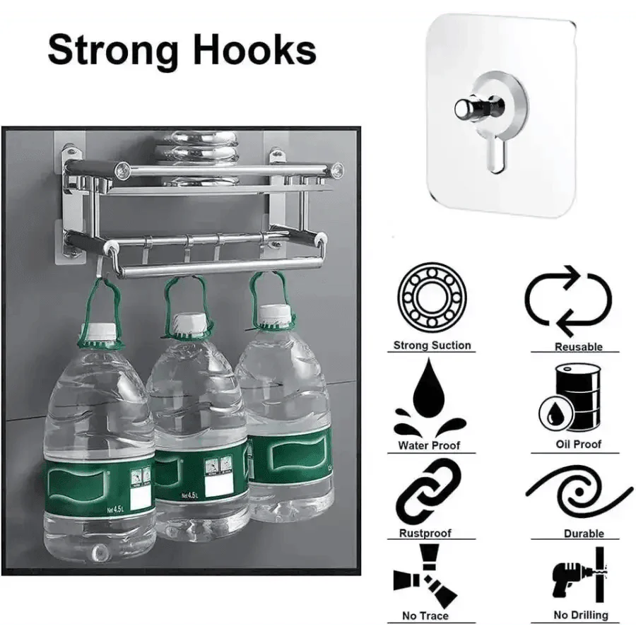 Transparent hook with nut